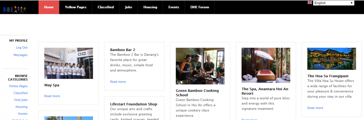 Danang Hoi An website page
