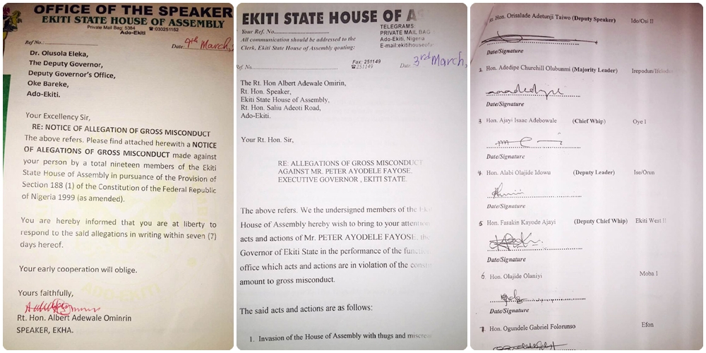 Fayose Impeachment letter