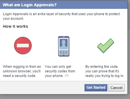 Login approvals pop up